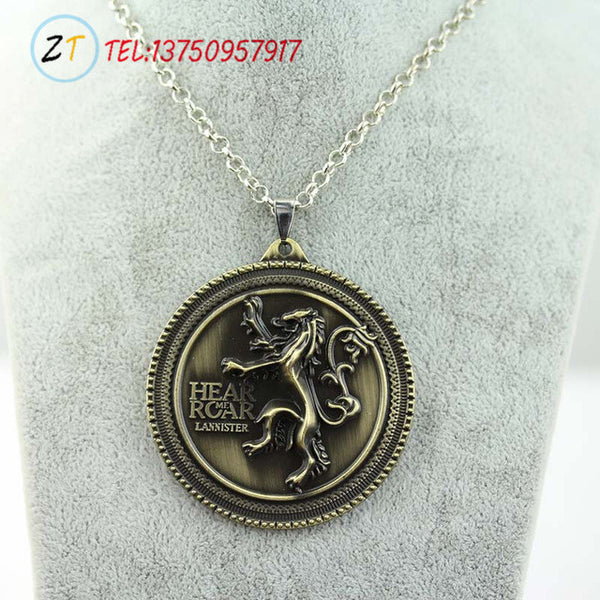 Game of Thrones Crest House Stark Silver Metal Pendant