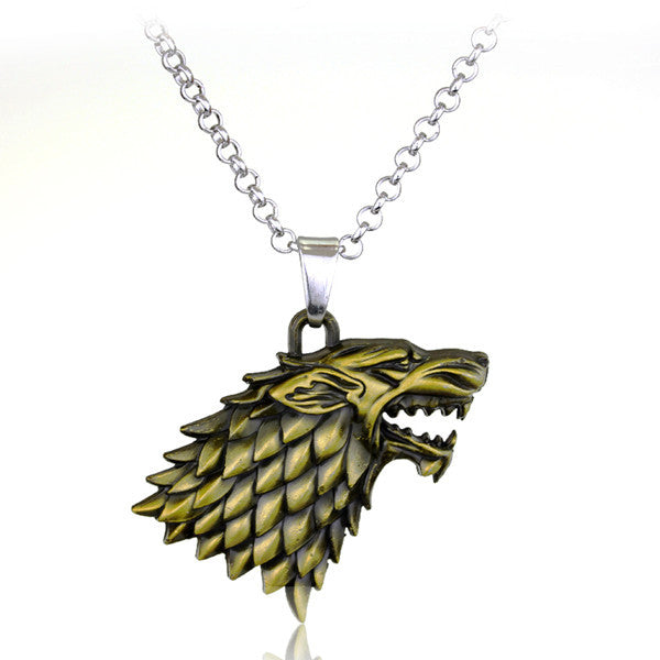 Game of Thrones Crest House Stark Silver Metal Pendant