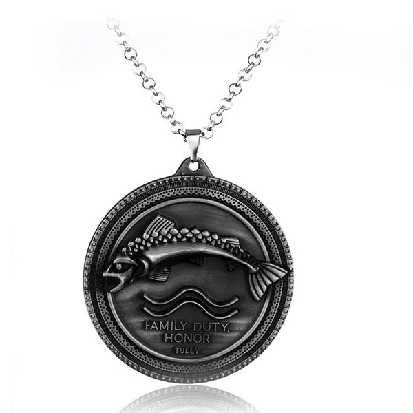 Game of Thrones Crest House Stark Silver Metal Pendant