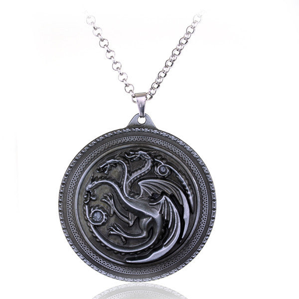 Game of Thrones Crest House Stark Silver Metal Pendant