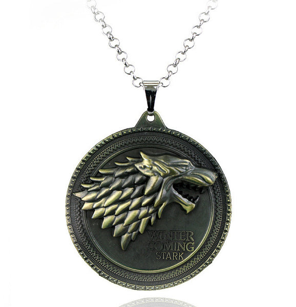 Game of Thrones Crest House Stark Silver Metal Pendant