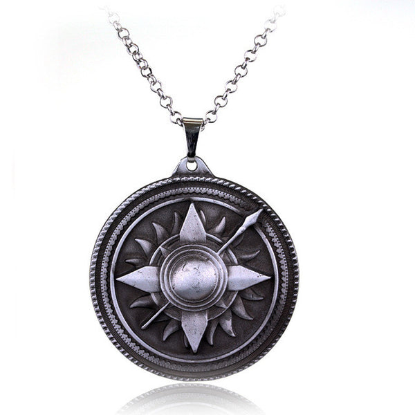 Game of Thrones House Stark Winter Is Coming Bronze 2" Metal Family Crest Pendant