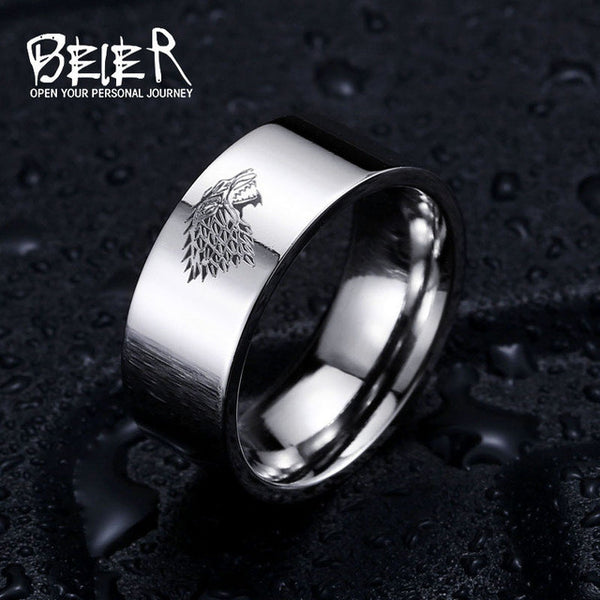 Game of Thrones Ice Wolf House Stark Ring