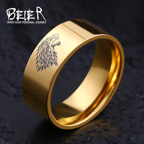 Game of Thrones Ice Wolf House Stark Ring