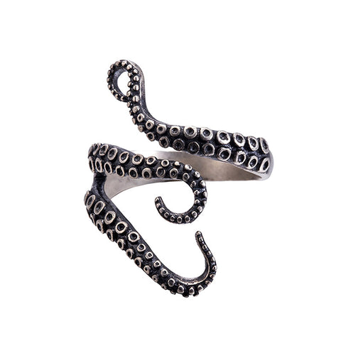 Pirates of Caribbean Octopus Ring Vintage Black