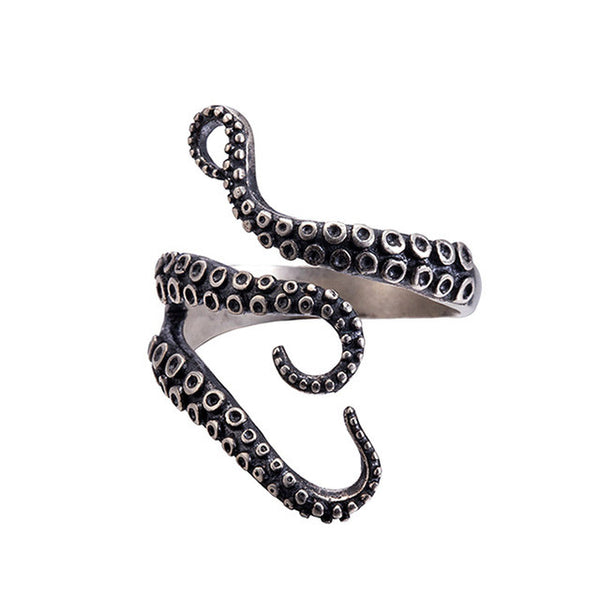 Pirates of Caribbean Octopus Ring Vintage Black