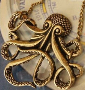 Pirates of the Caribbean Necklace Retro Octopus Pendant Necklace